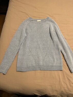 Altar'd State Light Blue Textured Crewneck Sweater